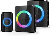 VOXON Wireless Doorbell 1300ft 2 Receivers IP65 Waterproof 60 Ringtones view 1