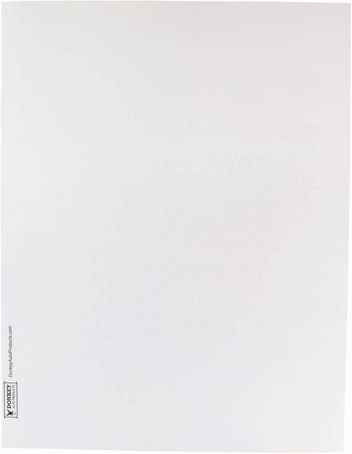 Donkey Auto Products Plain White Addendum Car Window Stickers with Adhesive (Blank) (250 per Pack) (8.5 inches x 11 inches)