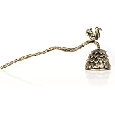 We Moment Candle Snuffer, Candle Snuffer Extinguisher with Long Handle,Retro Style Wick Flame Snuffer for Putting Out Candle Flame Safely,Pinecone Squirrel Candle Snuffers Accessory for Candle Lovers