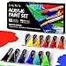 Quality Acrylic Paints - Best Acrylic Paint Set For Painting Canvas, Wood, Fabric, Clay, Ceramics, Glass, Nail Art & Crafts 12X12ml Carefully Selected Colors – Great For Beginners, to Hobby Painters