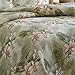 Tommy Bahama Topical Orchid Collection Quilt Set-100% Cotton, Reversible, Ideal for All Seasons, Pre-Washed for Added Softness, King, Green (Tropical Orchid Green, King)