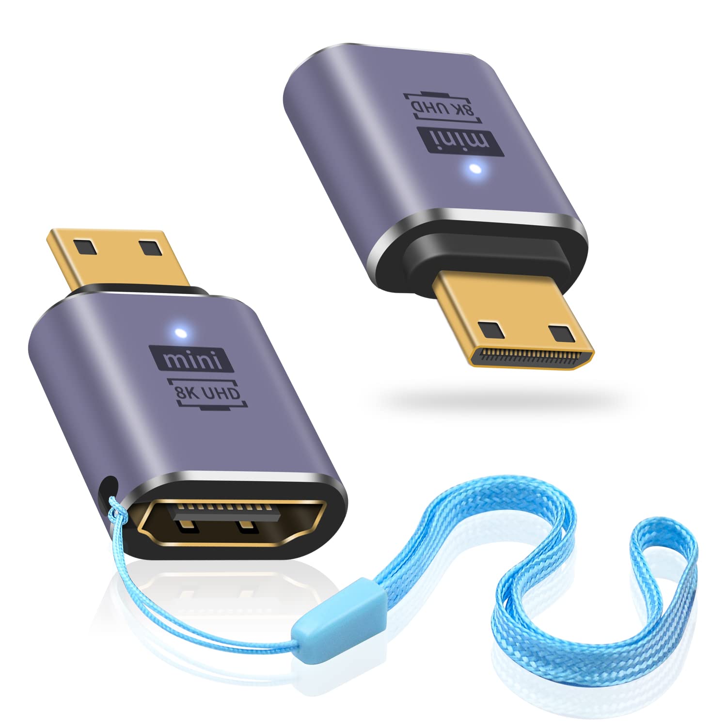Duttek 8K HDMI to Mini HDMI Adapter, 48Gbps Mini
