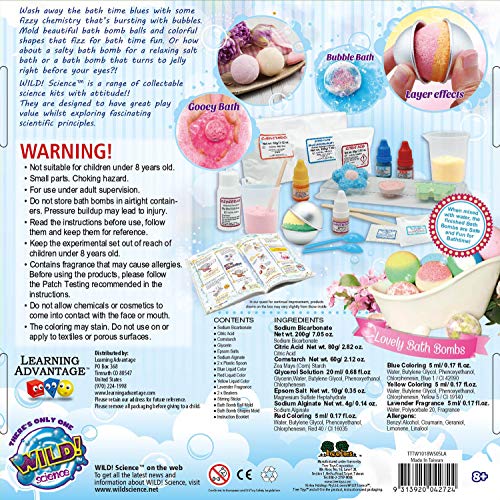 WILD! Science Bath Bombs Factory in Home Learning Science Kit for