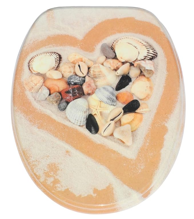 Sanilo WC Sitz mit Absenkautomatik Heart | hochwertige Oberfläche | einfache Montage | stabile Scharniere A441132