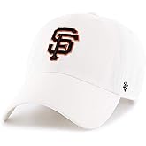 47 MLB White Team Color Primary Logo Clean Up Adjustable Strap Hat Cap, Adult One Size Fits All