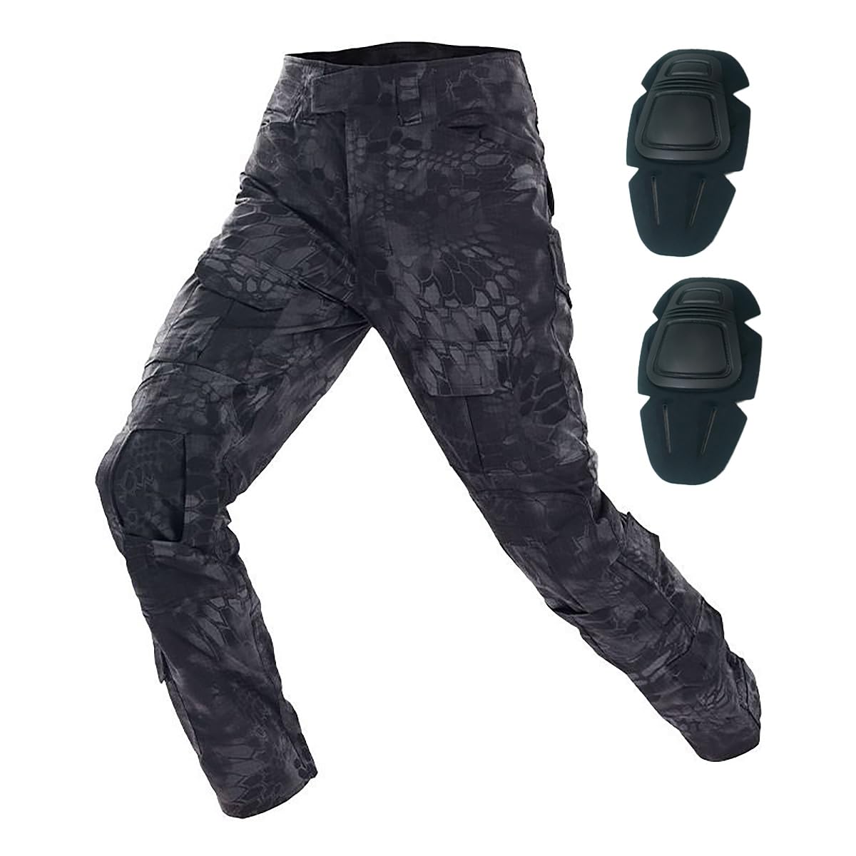 HANSTRONG GEAR Tactical Pants for Men with Knee Pads, Military Airsoft Paintball Combat Pants, Multi-Pocket Quick Dry Cargo Pants for Hunting Hiking Work (TYP, 30W)