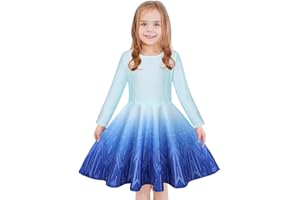 LaBeca Girls Dress Sleeveless Long Sleeve Kids Toddler Little Big Girl Unicorn Mermaid Casual Dresses