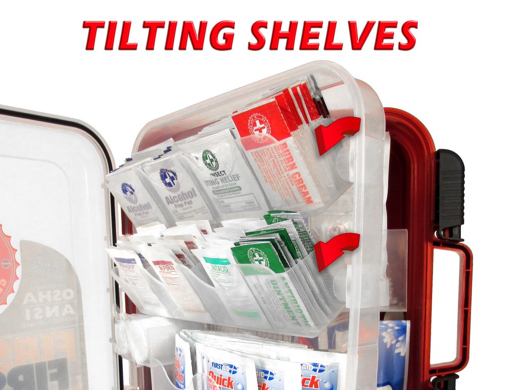 First Aid Kit Hard Red Case 326 Pieces • Total Online Gym