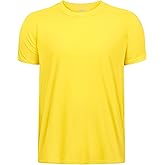 Boys Neon Shirts Dry Fit Athletic T Shirts UPF 50+ Performance Cooling Shirt Short Sleeve Rash Guard Kids Top for Boys Girls