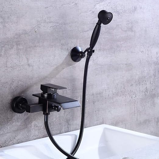 Axwt Banera Moderna Ducha En La Pared Grifo Simple Con Rociador De