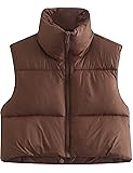 Hvewarm Womens Cropped Black Puffer Vest
