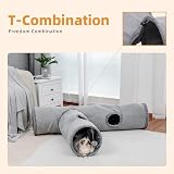 OHANA Collapsible Cat Tunnel Toy Suede Large 130cm with 2 Holes view 6