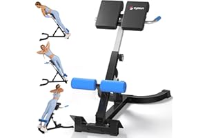 EYESUN Roman Chair,Foldable Back Extension Machine,Adjustable Ab Back Extension Machine,Core Strength Trainer,Back Exercise Machine for Glute,Ab Workouts,Full All-in-One Body Workout&Home Gym Fitness