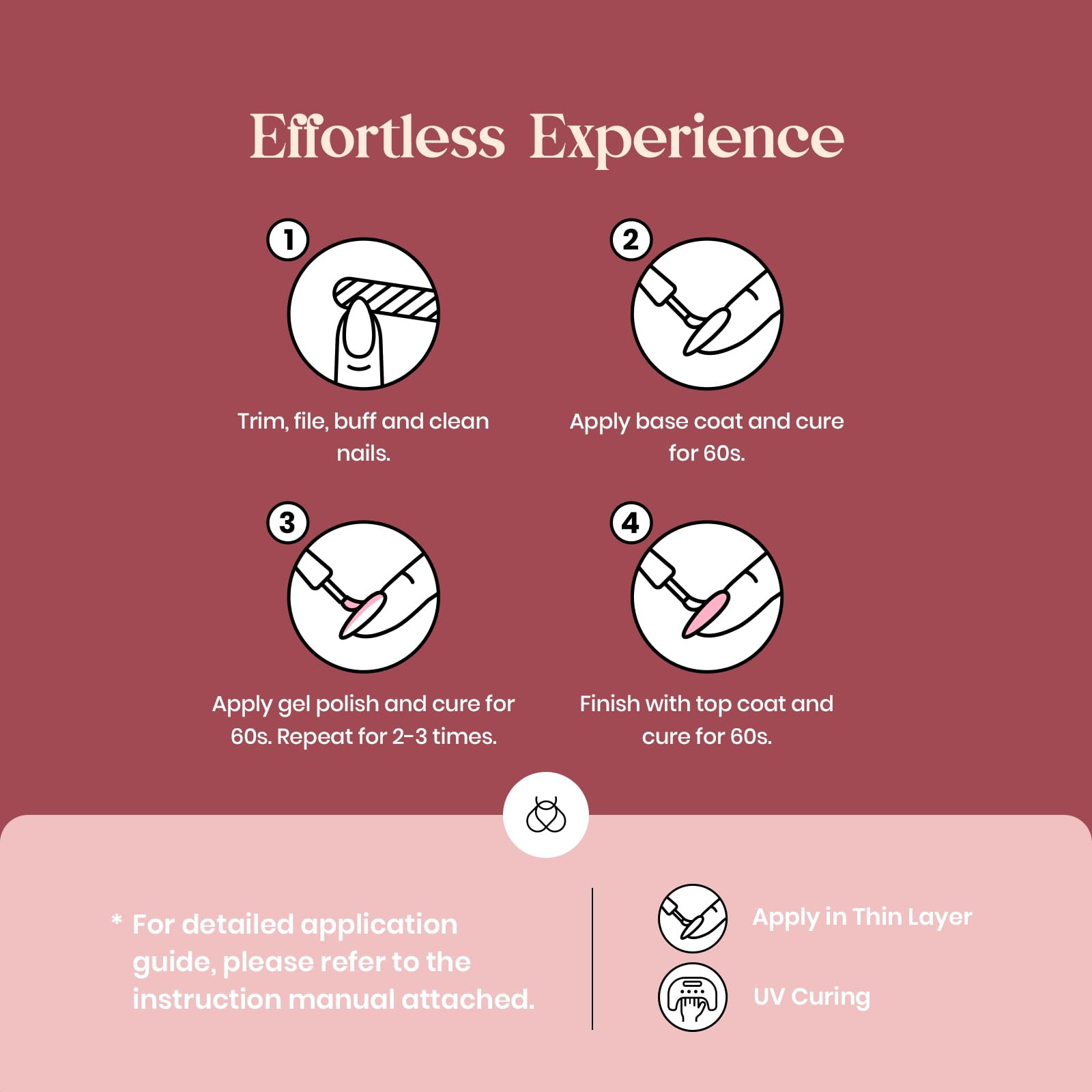 Beetles 23Pcs Gel Nail Polish Set with 3Pcs Base Matte Glossy Top Coat, Nude Gray Pink Blue Burgundy Glitter Gel Polish Kit Modern Muse Kit, Soak off Uv Gel for Women - Image 7