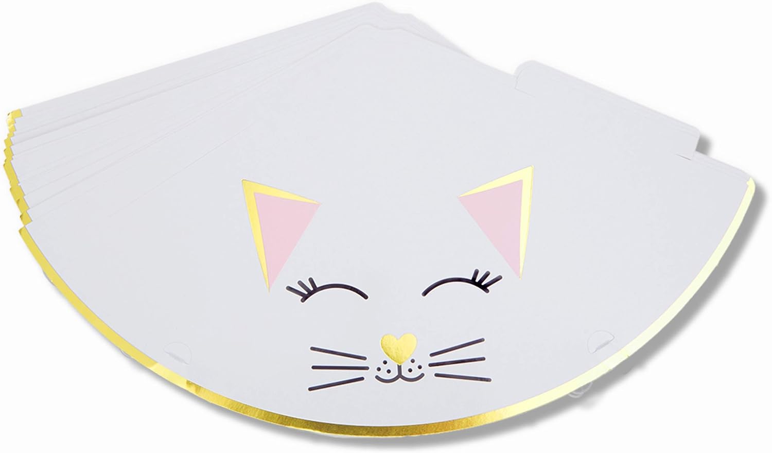 Cat Birthday Party Cone Hats (White, Pink, 24 Pack): Health & Personal Care