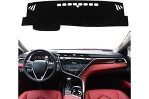 REMOCH for Toyota Camry Accessories 2024 2023 2022 2021 2020 2019 2018 Dash Cover Dashboard Cover Mat Custom Fit Center Console Cover Sunshield Protector Pad（Black Trim）