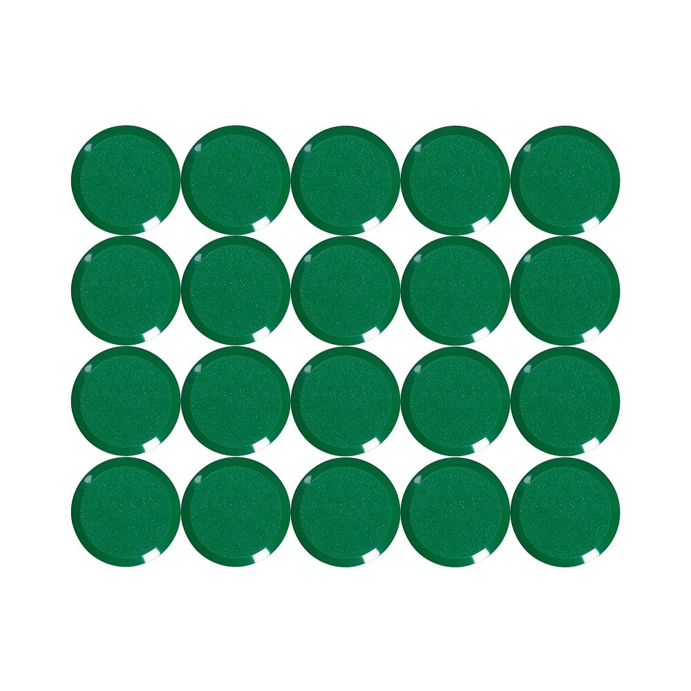 MAUL 20 mm 0.3 kg Maulpro High Quality Round Magnet for Whiteboards - Green (Pack of 20)