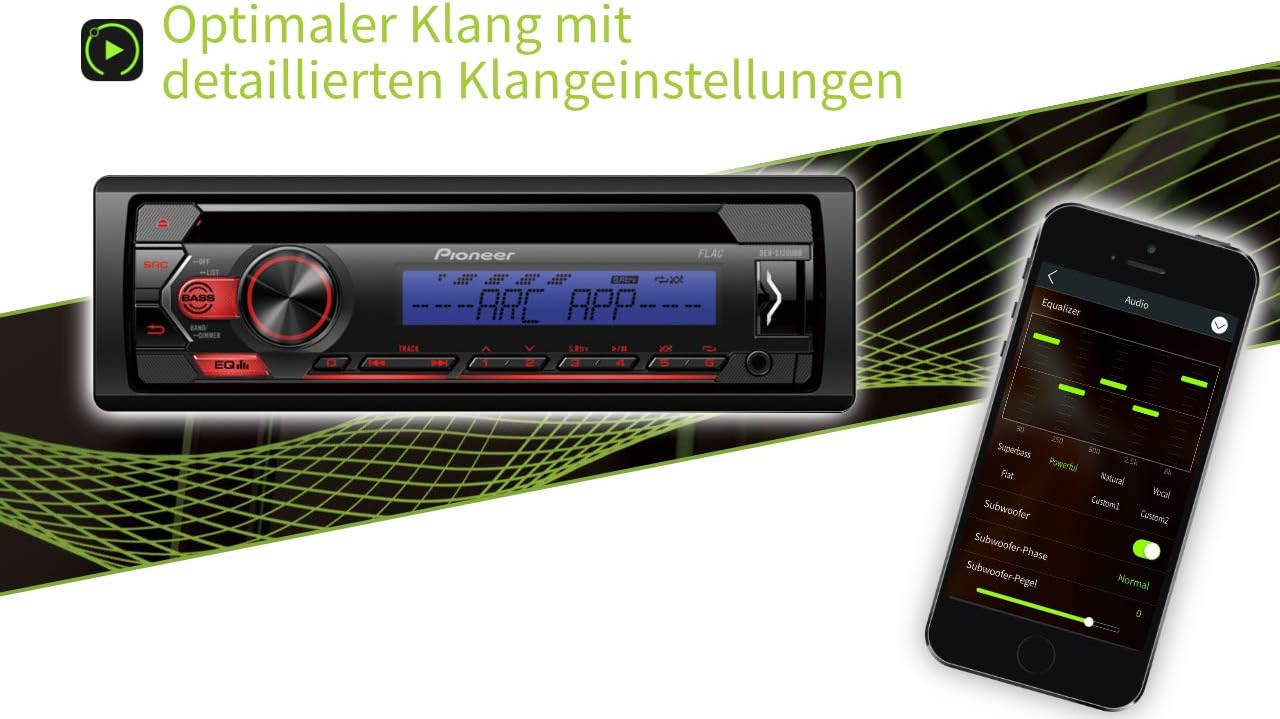 Pioneer Car CD Player, Blue, Single Din, Lighting Blue - Image 3
