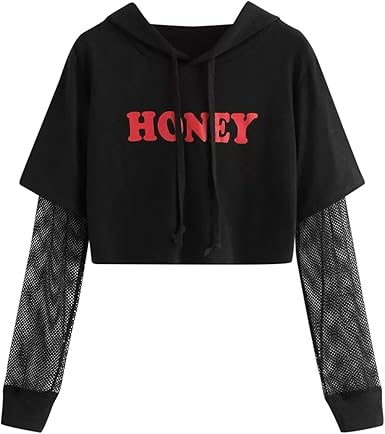 mesh sleeve hoodie