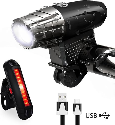 ascher rechargeable led bike lights