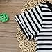 FEITONG Toddler Little Girl Casual Short Sleeve Party Striped Princess Dresses (2-3Years, Black)