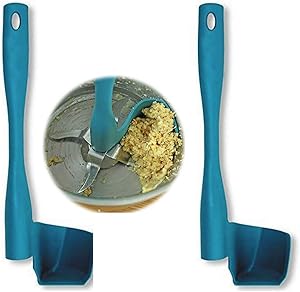 2Pcs Rotating Scraper Spatulas, Rotary Spatula Scooping Kitchen Utensil Food Processor Spatula for Thermomix, TM5, TM6, TM31, Scraper for Pots Wall, Food Removal, Collection Processing Tool