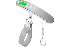 GLORSIGN Luggage Scale High Precision Luggage Weight Scale Portable Suitcase Scale Digital Handheld Electronic 110 Lb/ 50Kg Digital Hanging Scale for Travel with Hook