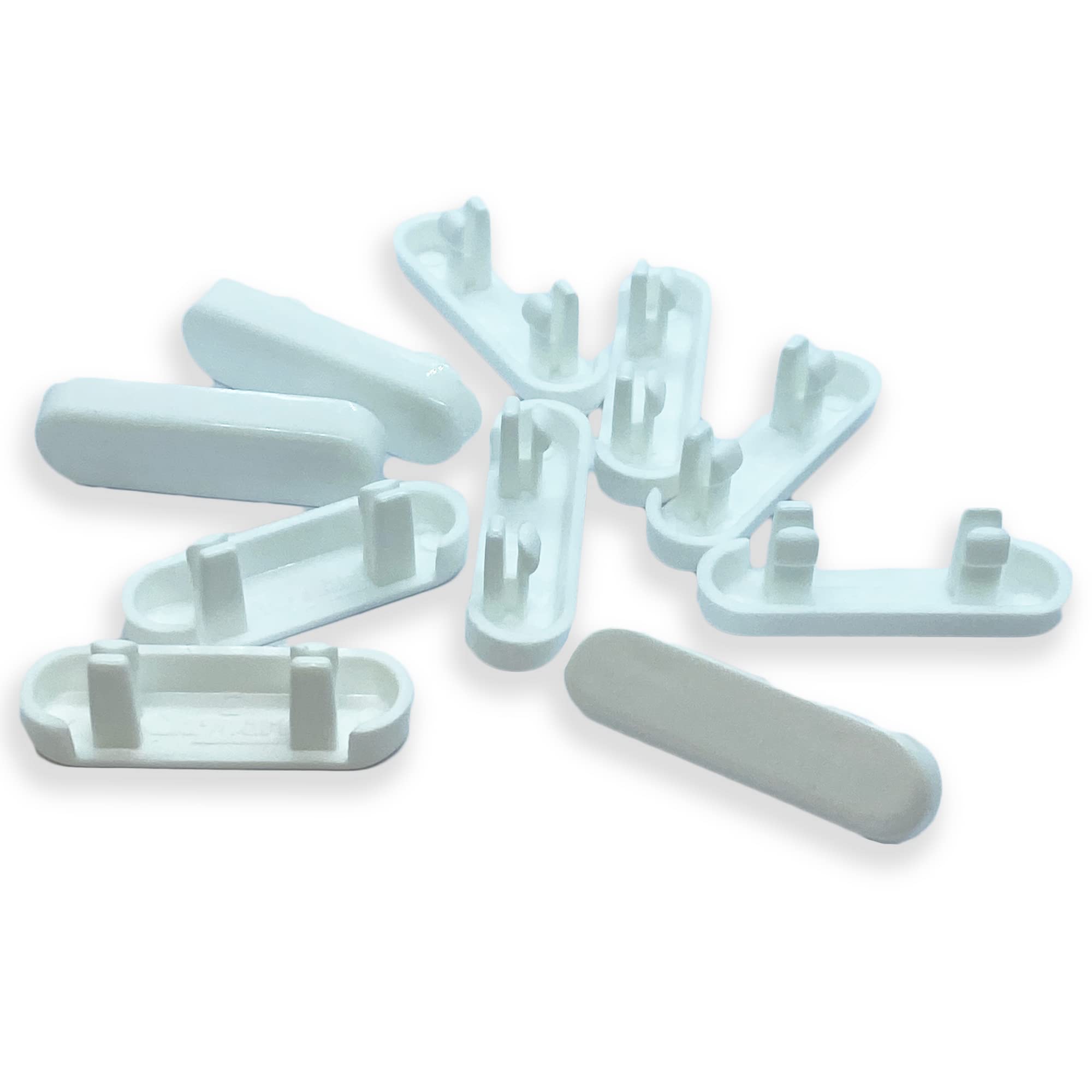 White RAL9010 Upvc Replacement Drainage Caps Weep Hole Drainage Covers uPVC Double Glazing Caps (Moudlings) - 10 Pack