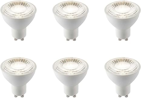 6 x saxby gu10 led light bulb smd 60 degrees 7w cool white 4000k amazon co uk lighting