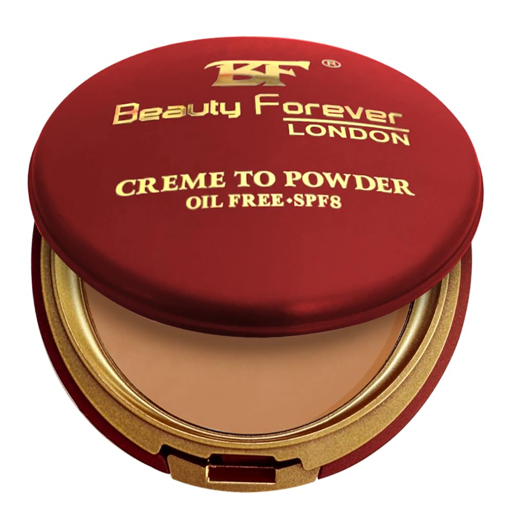 Beauty Forever Creme to Powder Foundation, Lightweight Formula Oil Free, Semi Matte Finish Face Foundation, Friendly Cool Natural Looks, Available in 16 Shades (CTP004 True Nude)