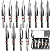 100/125/150/200/300 Grains Archery Field Points Practice Field Tips, Archery Target Practice Hunting Arrow Tip for Recurve, Compound Bow Crossbow, Stainless Steel Screw in Broadheads