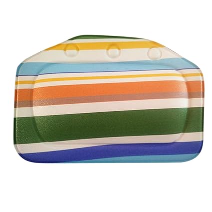 Divine Overseas Home Bathroom Use Neck Spa Support Relax Shower Multicolor Stripe Charms Foam Sponge Soft Bathtub Pillow Bath Headrest #2