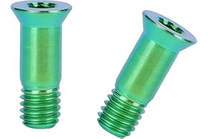 UHDFBDHF 2PCS Titanium Bicycle Rear Derailleur Jockey Wheel Bolt M5x14.2mm (Green)