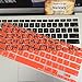 Valawy Silicone Ultrathin Keyboard Cover for MacBook Pro 13-Inch/15-Inch/17-Inch (with or without Retina Display), iMac and MacBook Air 13-Inch, Orange
