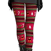 Phophila Christmas Leggings for Women High Waisted Tummy Control Printed Soft Stretchy Workout Yoga Pants Gifts S-3XL