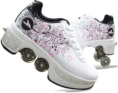 Unisex Automática De Skate Zapatillas con Ruedas Botas De Cuatro Ruedas