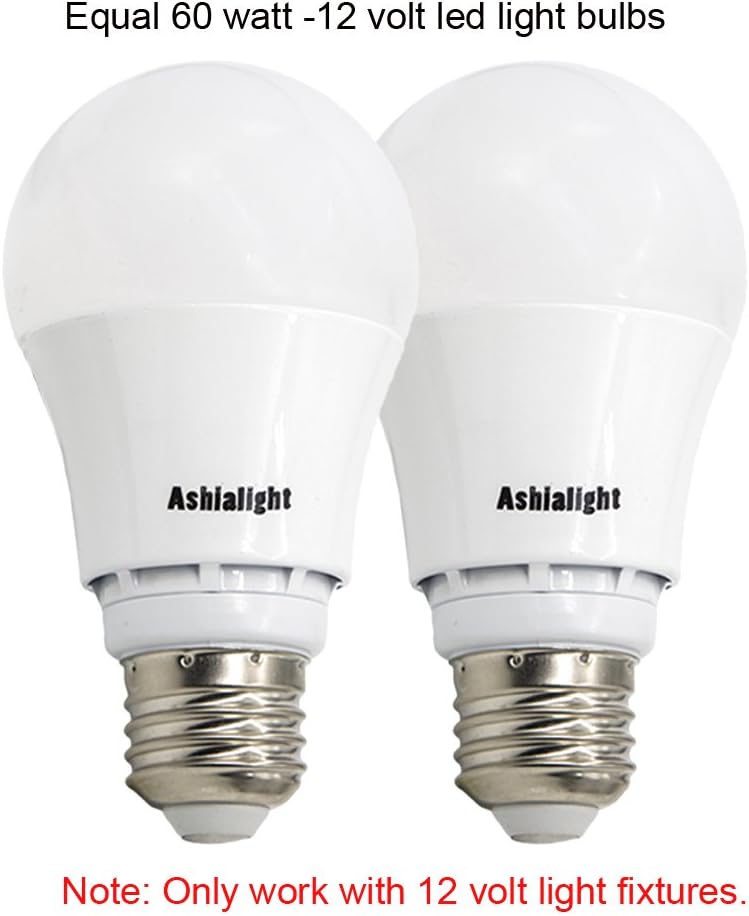 Ashialight 12 Volt LED Bulb RV Light Bulb E26 Standard Base Warm White
