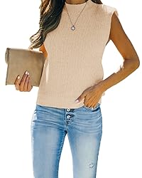 Amarmia Women's Mock Neck Knit Sweater Vest