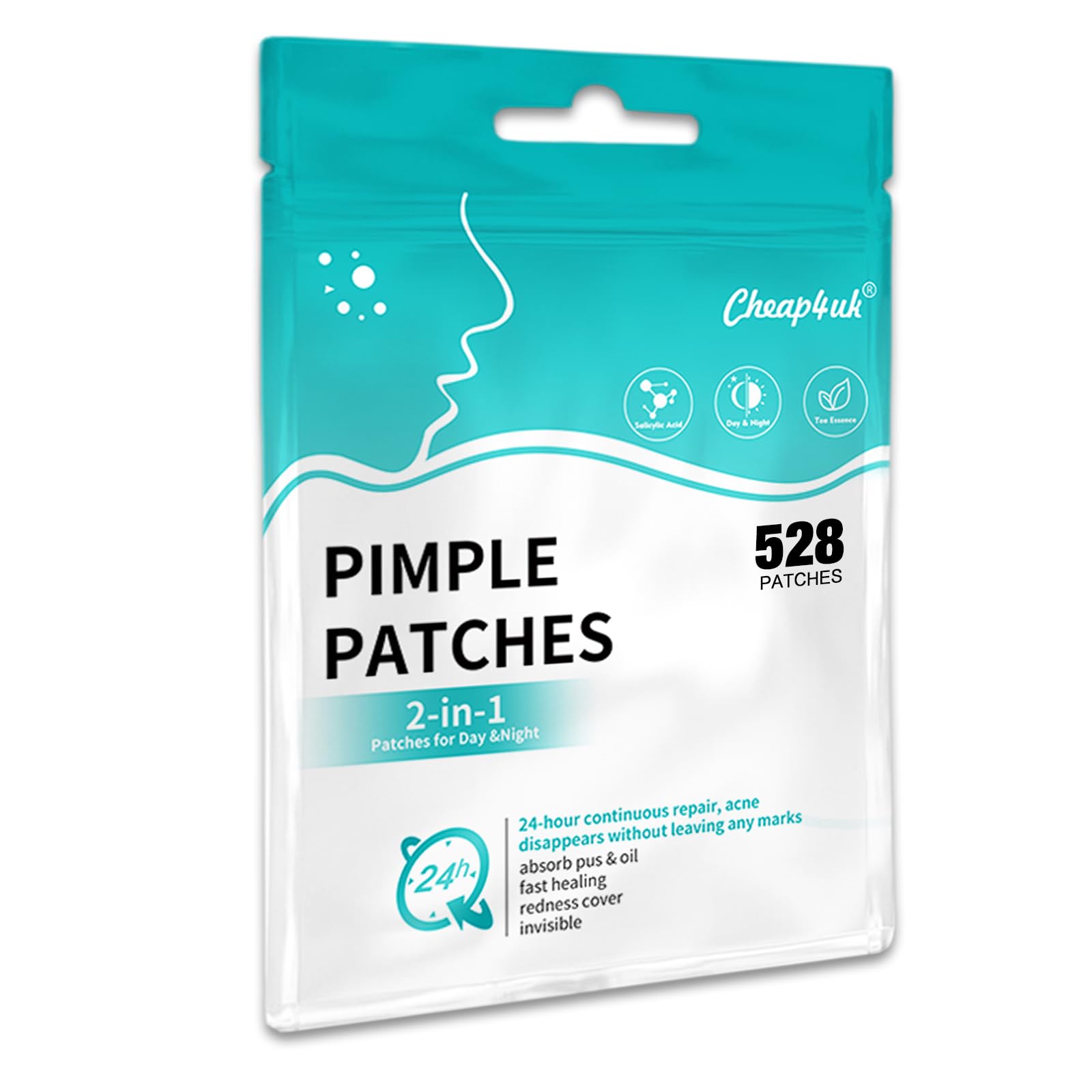 Pimple Patches Spot Patches Pimple Patch Hydrocolloid Treatment Invisible Blemish Stickers Dots Spots Acne Patch Effectively Calms & Relieves Acne (528 PCS)