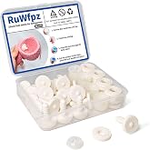 RuWfpz Doll Joints for Amigurumi Crochet 20mm 20 Sets Plastic White 13/16" | Add More Flexibility, Toy Safety Joints for Stuffed Animals, Movable Amigurumi Crafts Teddy Bear Joints for Arm Leg Neck