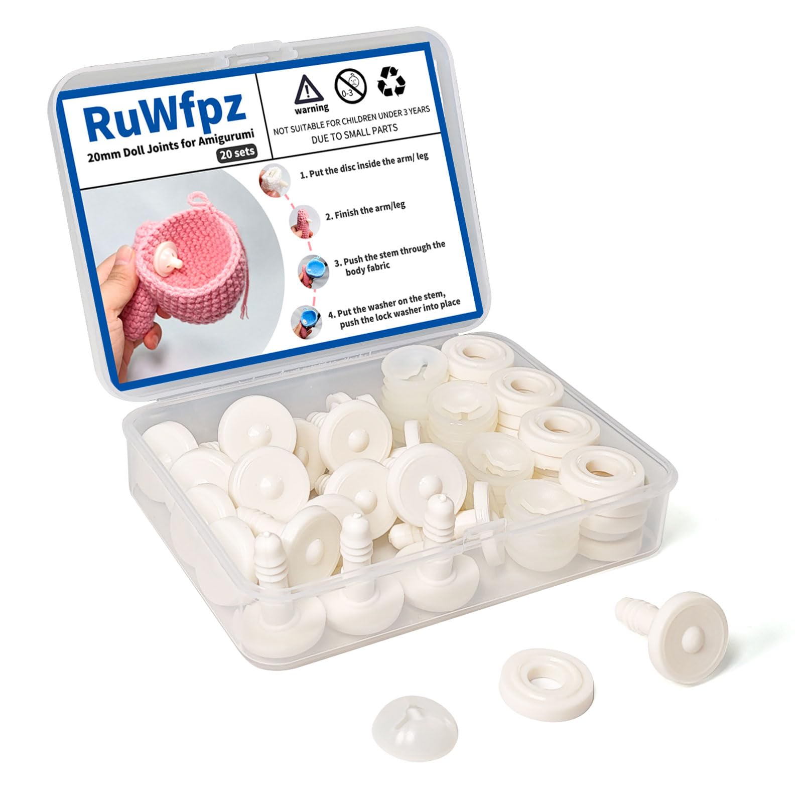 RuWfpz Doll Joints for Amigurumi Crochet 20mm 13/16