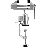 Fasmov Swivel 3" Universal Table Vise Tilts Rotate 360&deg; Universal Work, Portable Work Bench Vise for Drilling, Woodworking, Painting, Jewelry Making, Mental Working, Electronics Soldering