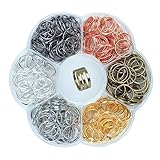 YAKA 300Pcs 14mm1Box 6 Colors Open Jump Ring,Ring