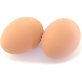 Br BRILLANTE Ceramic Chicken Nesting Eggs (Brown) - Fake Training Eggs for Laying Chickens, Hen Nest Boxes &amp; Home Decoration