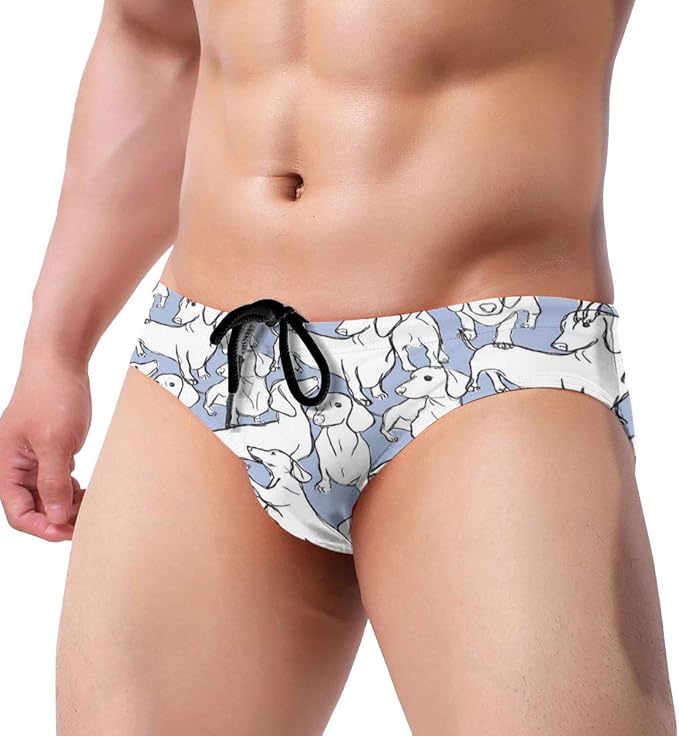 GAHAHA - Bañador para hombre, diseño de perro salchicha: Amazon.es