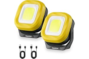 Napatyre LED Rechargeable Work Light,1000 Lumens Magnetic Work Light with 180° Rotate 4 Modes, Portable Magnetic Flashlight M