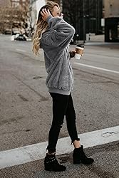 ReachMe Womens Oversized Sherpa Pullover Hoodie
