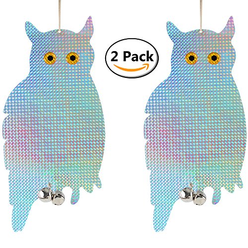 Bird blinder reflective hanging owl - pest repellent co…