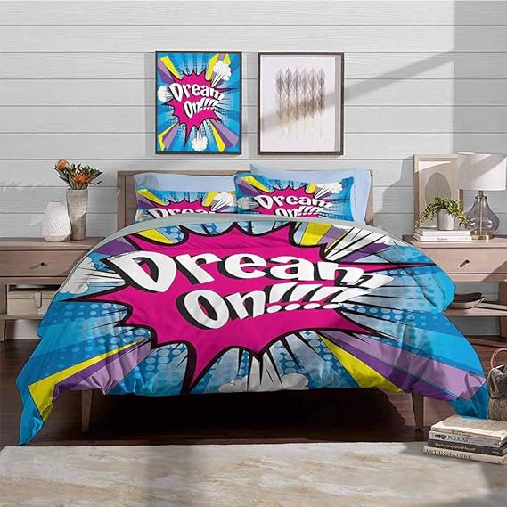 Duvet Cover Set Comics Decor for Luxury Guest