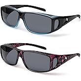 Fit Over Wrap Sunglasses Polarized Lens Wear Over Eyeglasses 100% UV Protection for Men and Women